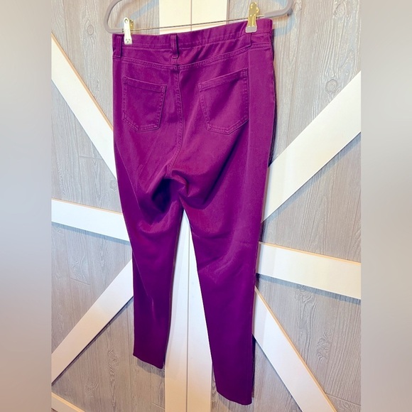 274. Faded Glory Jeggings Purple/Plum Large 12/14 - Picture 3 of 6